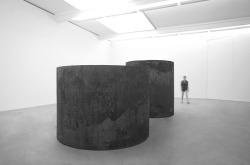 exasperated-viewer-on-air: Richard Serra - Rounds: Equal Weight, Unequal Measure, 2016 weatherproof steel 82 ¼ × 208 ½ × 88 ½ inches (209 × 529.7 × 225 cm) 
