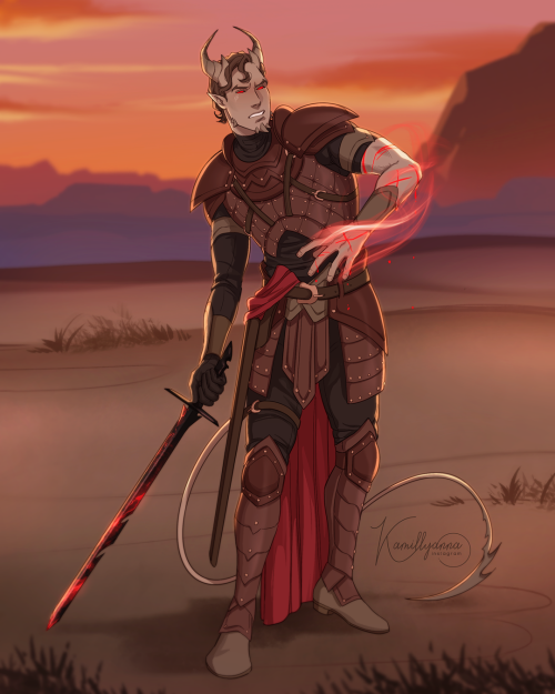 my tiefling bloodhunter, Dexter. Do NOT repost / use / copy / trace / plagiarize / etc. !!!for more 