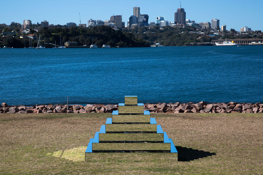 awesome-picz:  Artist Creates A Mirrored Ziggurat To Connect The Earth And Sky In