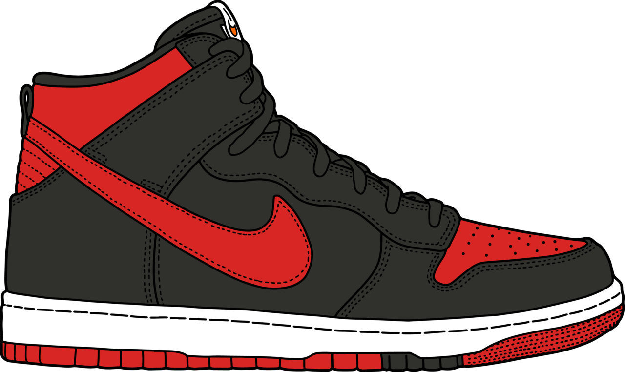 STEAK3RS™ - Nike Dunk Hi CMFT “Black/Red”