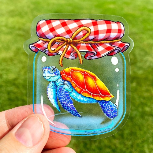 sosuperawesome:Clear Waterproof StickersRyans Critter Art on Etsy