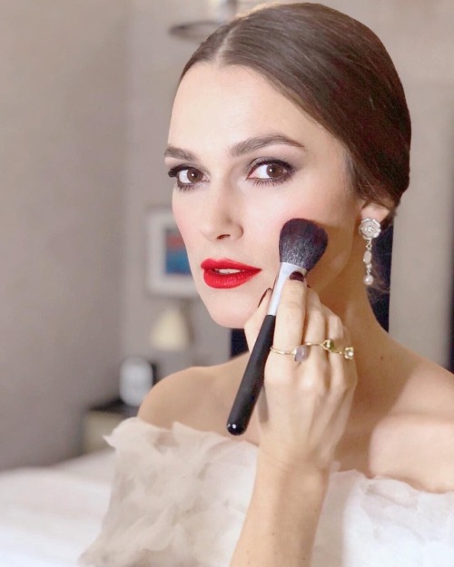 Keira Knightley getting ready for the European premiere of the The Nutcracker And The Four Realms.