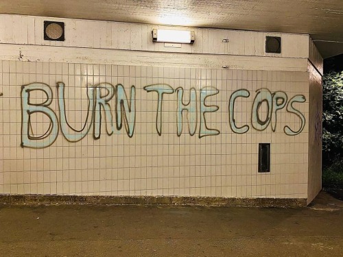 “Vomit on the State / Burn the Cops” Seen in Stockholm, Sweden