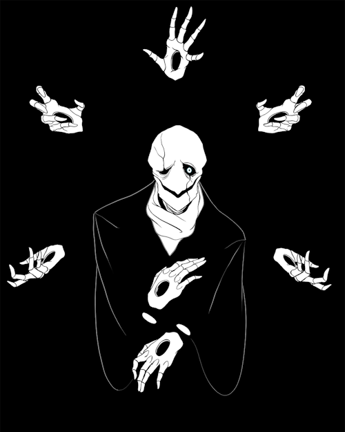 drifblims:  had to fight with photoshop to get the gif to work but im happy with it,, gaster is pretty cool and also fun to draw!! bigger gif bc of tumblr’s size restrictions really large non-gif version 