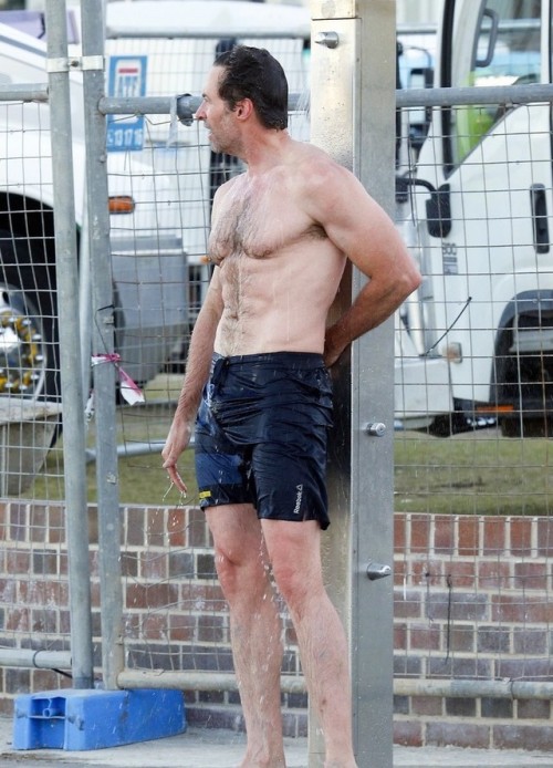 fuertecito:Hugh Jackman in Bondi Beach, Sydney (July 24th, 2018)