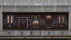 scavengedluxury:  The slightly satanic looking sign of the Four Seasons shopping centre. Mansfield, June 2016.  