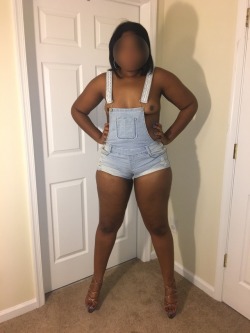 ablackthot:Overalls and Heels
