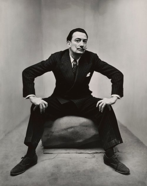 themaninthegreenshirt:“There are some days when I think I’m going to die from an overdose of satisfaction.” - Salvador Dali pictured in New York, 1947 by Irving Penn