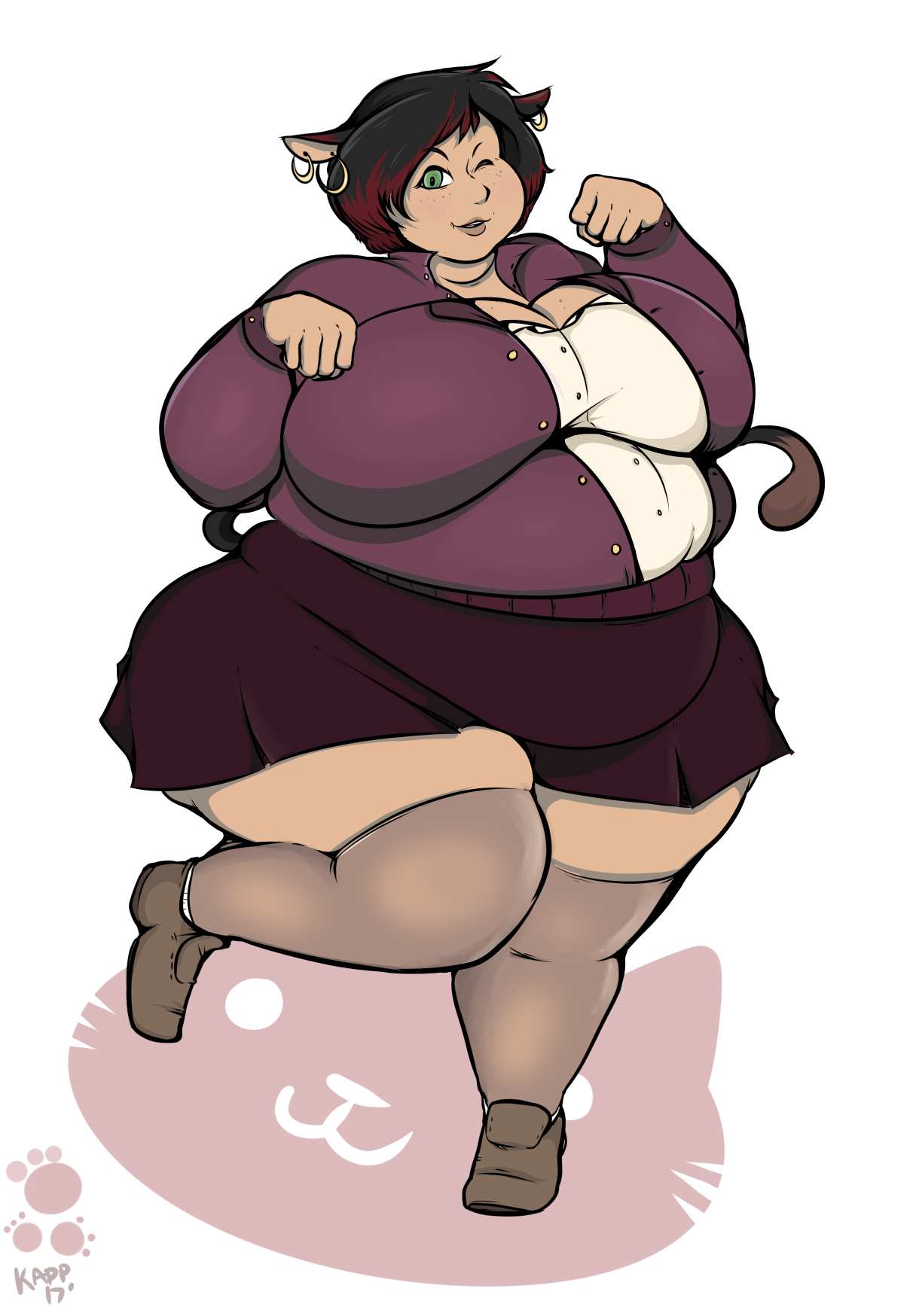 kappass: Comm: Like “Nyaa~” yknow?   Superanonymous13′s catgirl OC Decca!
