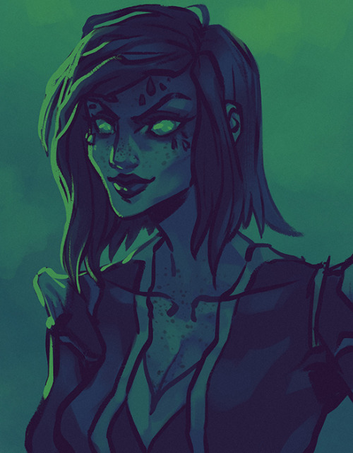 Undead girl and colouring experiments with different palettes.Commissions info.| Ko-fi | Twitter | D