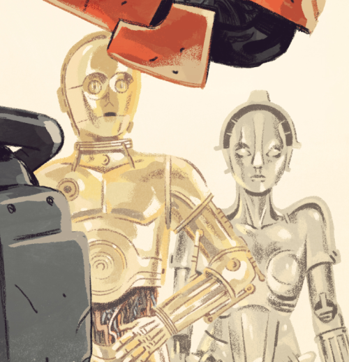 sbosma:  A killed drawing for the Wall Street Journal about the history of robots in film, specifically dealing with Neill Blomkampt’s “Chappie.” Was originally supposed to run as a cover, but the story got moved to the interior and there was no