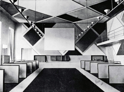 Theo van Doesburg,  Drawings and photographs of Café Aubette, Strasbourg, France. 1927moresome via t