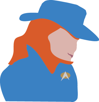 I made a thing of what my brain pictured when I heard “Where in the World is Beverly Crusher.” If I revise, I might try to give her a tricorder.