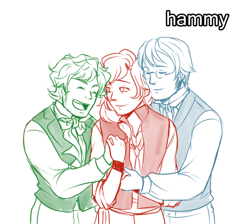 hamstr:Art swap with pilf and ireny! uvu)/We could not decide which three characters to draw so we d