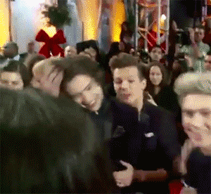 Louis Protecting/reassuring Harry
