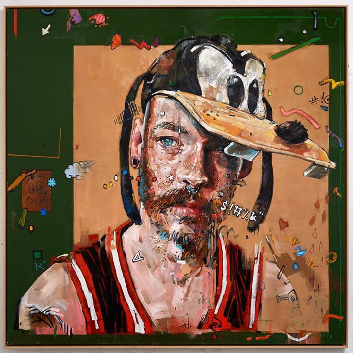   &lsquo;Freakazoid&rsquo;, (  Andrew Salgado  2015), oil and pastel on