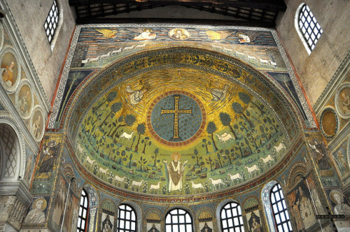 fuckyeahwallpaintings:Basilica of Sant'Apollinare in Classe, near Ravenna, Italy, 6th to 12th centur
