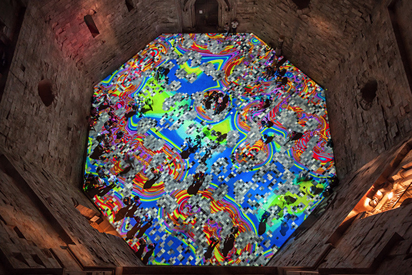 crossconnectmag:  Miguel Chevalier morphs italian castle with kaleidoscopic patterns.