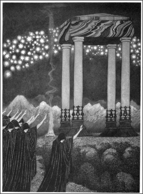 Sidney SimeThe Tomb of Zai, illustration for “Time and the Gods” by Lord Dunsanyc.1906