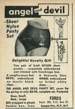 theshinyboogie:  Angel and Devil Sheer Nylon