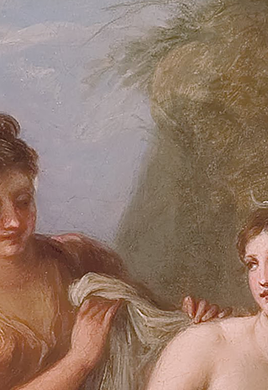 sollertias:Diana and her nymphs bathing by Angelica Kauffman, c. 1778 (details)