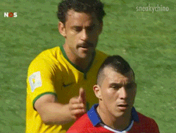 sneakychino:  Fred taunting Medel after the