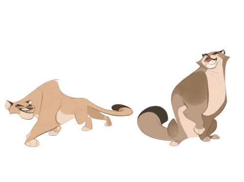 Designed Some Characters That Appear In Rues StoryA Great Big Family Of Mountain Lions !