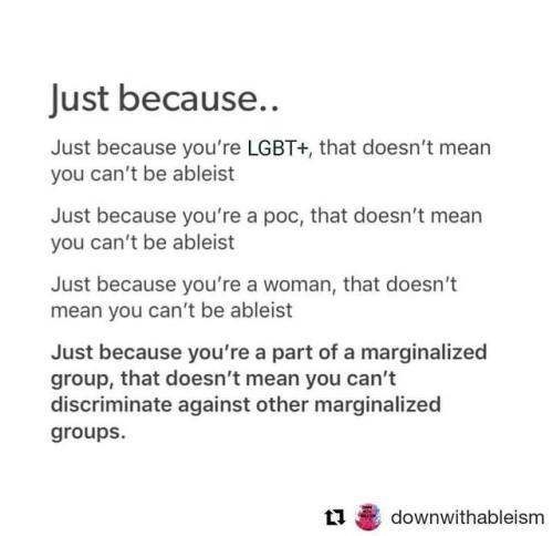 #Repost @downwithableism (@get_repost)・・・Someone please tell me why friends can be so shitty [ID: A 