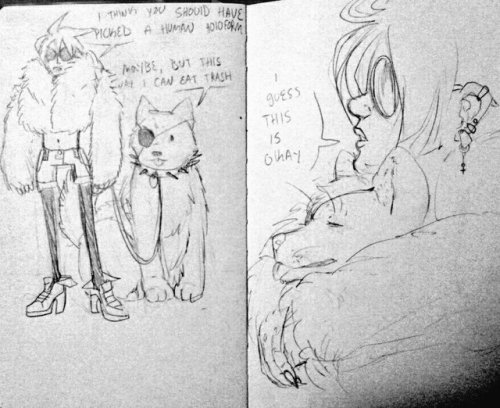 spookyprime:Roadtrip doodles because i was stuck in a car for 6 hours today. these are super stupid.