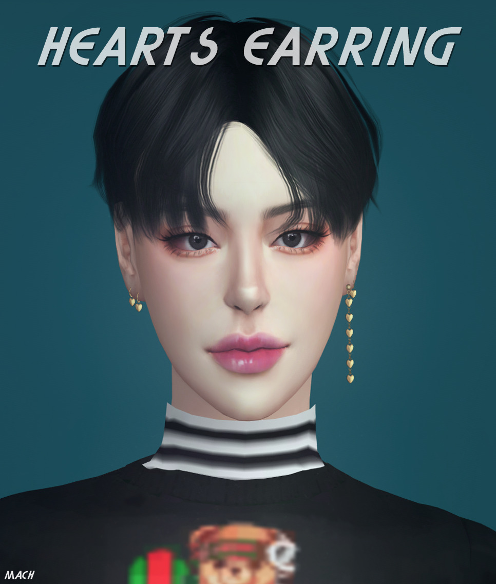 HxcSims Reblogs! on Tumblr: [mach] Hearts Earring