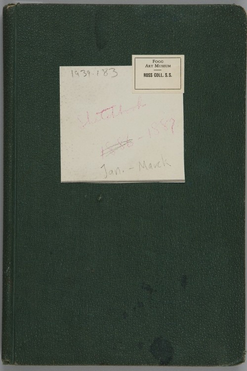 Sketchbook (&ldquo;1887&rdquo;): Amalfi and Museum Notes, Denman Waldo Ross, 1887, Harvard A
