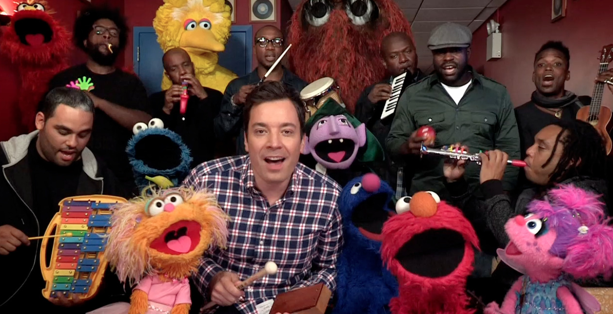 Can we tell you how to get to Sesame Street? Jimmy Fallon, The Roots and the cast of Sesame Street performing the show’s theme with classroom instruments is a great start to this sunny day. Watch it here.