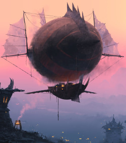 fantasyartwatch:  Zeppelin by Richard Wright