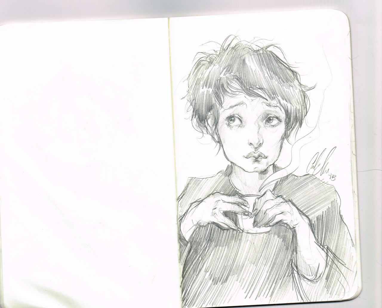 carliihde:  A Drawing Everyday of the Week Challenge  Day 4: Thursday -My Mornings