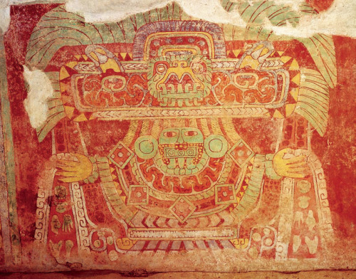 Goddess Mural Painting Tetitla apartment complex at Teotihuacan, Mexico, 650–750 CEAs in most ancien