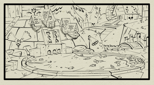 seanjimenezcartoonart: Background Designs for Gravity Falls episode &ldquo;Golf War&rdquo; From bg