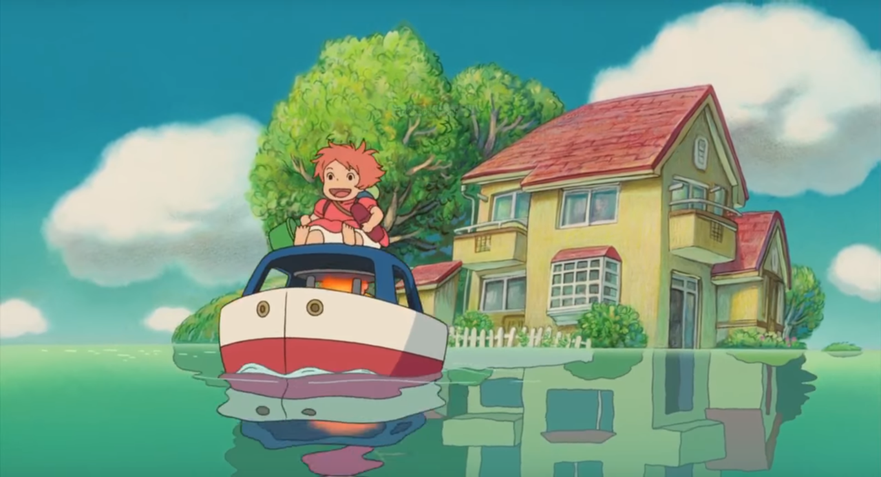 Ghibli Miyazaki Ponyo Sur La Falaise SERVIETTE 崖の上のポ​ニョ 
