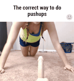 bisexualsissyslut:   lifeofsissy:  Deep throat and up  Yep…I’m never doing a regular push-up again!! 