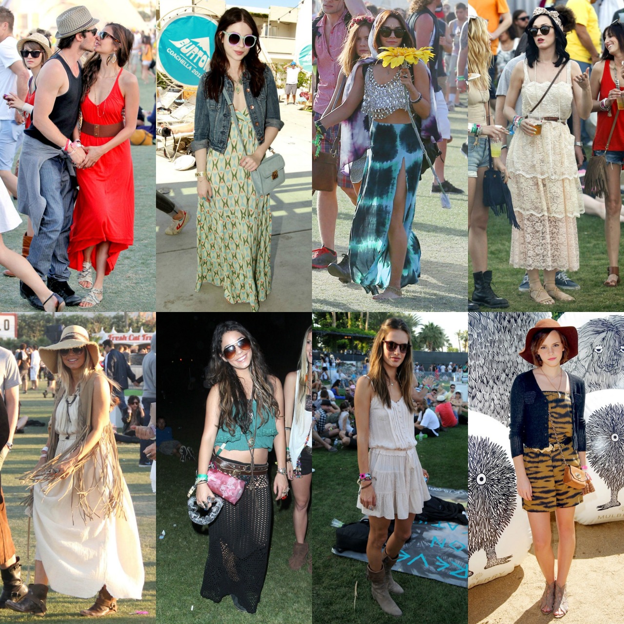 ❀ MY FAVOURITE COACHELLA OUTFITS ❀Nina Dobrev ~ Michelle Trachtenberg ~ Vanessa