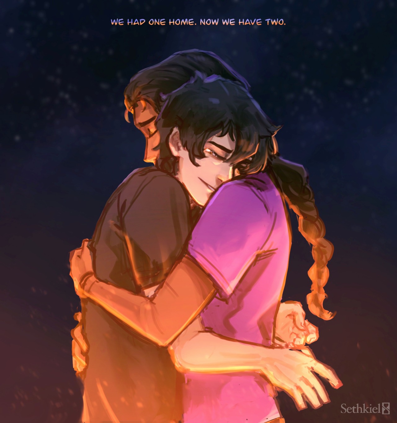 Camp Art Blog — Reyna grabbed Nico's hand and pulled him gently...
