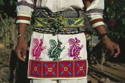 unrar:  A shot of a Huichol man’s traditional outfit for the peyote pilgrimage that is made each year, Mexico, by Maria Stenzel. 