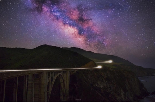 newsotu:   PHOTO OF THE WEEK This week’s Photo of the Week  features a beautiful nightscape of the Milky Way over the Pacific Coast  Highway 1 in California. Taken by skilled photographer Sayan Ghosh, this  lovely work of art is a product of rare perfect