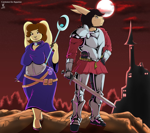 A comission for a friend on facebook his character and other of his friend #epic#fantasy#hare#rabbit#anthropomorphic#armor#sword#mage#healer#warrior#castle#knight