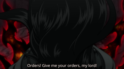 Alucard asking his Master for ordersextra: