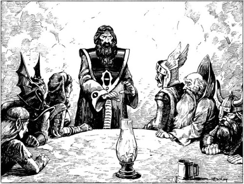 oldschoolfrp:Warduke and Elkhorn glare across the table while the High Patriarch recites the boxed t