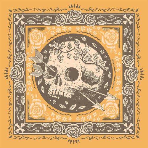 samdunn:  Pleased to reveal the bandana I designed for Bandits Bandanas. ‘Free Spirit’ will be released soon as part of the Outlaws collection, with 10% of the proceeds from the sales being donated to my chosen charity, Parkinson’s UK. https://banditsbandanas.com