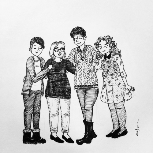 2009 vs 2016. I thought this ancient portrait of my friends could use an update, this time including