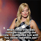 ewanmcgregod:  Margot Robbie + Will Smith murdering my heart with their friendship