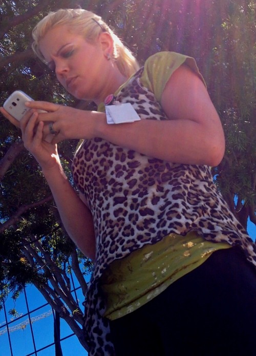 Part 3. Candid face, feet and body of my horny blonde coworker while she talked about Vegas and abou