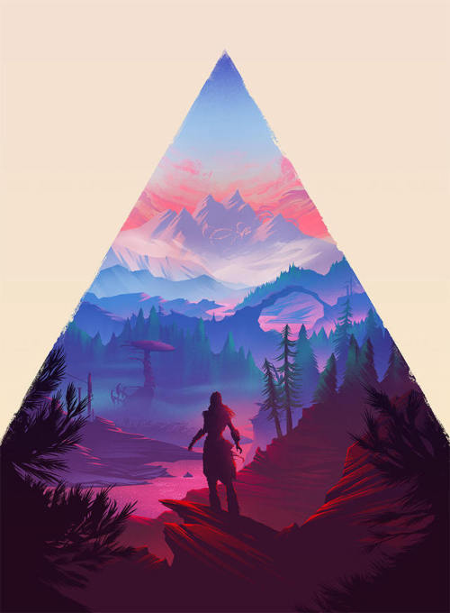 pixalry:Horizon Zero Dawn Art Prints - Created by Jeff LangevinAvailable for sale at his Etsy Shop.